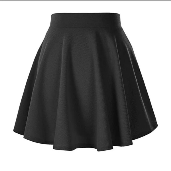 falda Faldas de verano para mujer Moda Sexy Mini Faldas plisadas elásticas para el sol para uniforme de colegiala Faldas de tenis de cintura alta negras coreanas