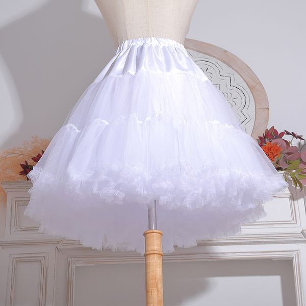 Soutien-jupe Lolita cloud, support en maille souple désossé, jupon blanc bouffant
