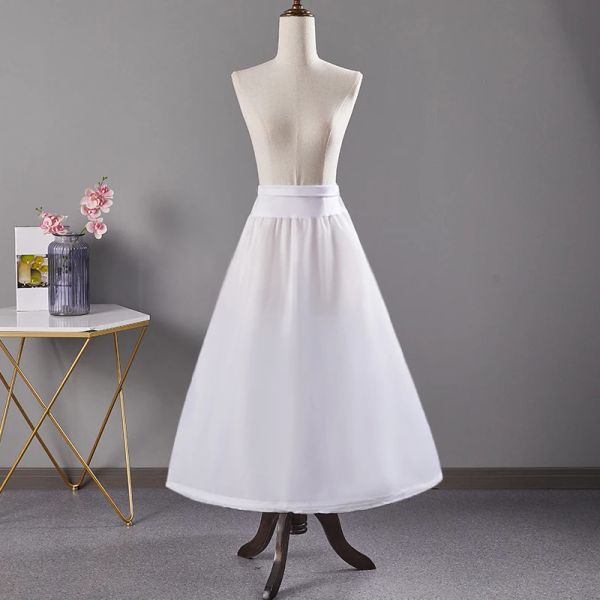 Jupe sous-jupe pour femmes, blanche, 1 cerceau, Crinoline, jupe longue bouffante, jupon sous la robe, jupes Cosplay, nouvelle collection 2023