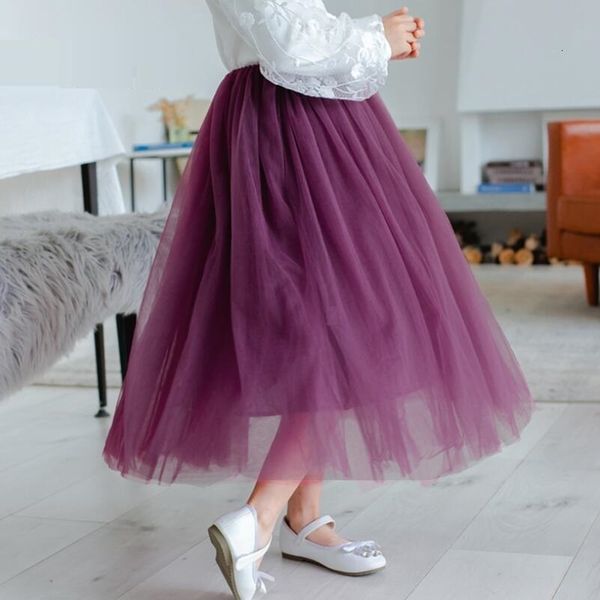 Jupes 2-12 ans bébé enfant en bas âge adolescent enfants filles princesse moelleux tutu jupes longue robe de bal enfants fête danse jupe fille tutus 230504