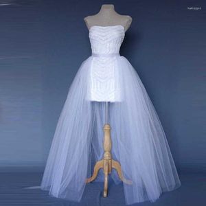 Rokken 2 lagen tule satijn tailleband Jupe Saias Mulher lange rok voor bruiloft elegante witte maxi faldas