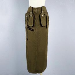 Jupes 2024 Vêtements féminins Cargo Style Accordion Pocket Jirt Spring Summer 329