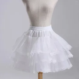 Jupes 3 couches Tulle Tutu Jupon Lolita Fluffy Princesse Jupon Soutien Désossé Ballet Court Filles Bal Danse Gaze Jupe