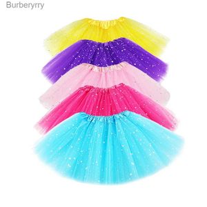 Jupes 3 couches femmes enfant moelleux plissé mince Mini Tutu jupe pour Cosplay fête voyage Parent-enfant Sequin danse Performance jupe courte L231212