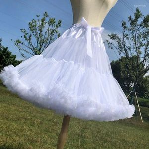 Jupes 55 cm Puille gonflée jupon blanc noir organza jupt lolita faldas tutu jupe crinoline mariage ballet dance pettiskirts