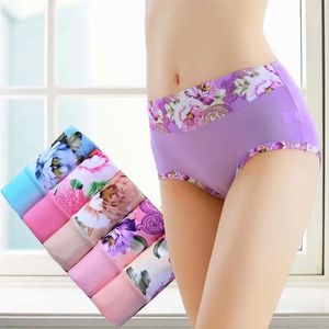 Rokken 5 stks Print Slipje Vrouwen Katoenen Ondergoed Meisjes Slips Sexy Lingerie Bloemen Shorts Comfortabele Bamboevezel Onderbroek voor Vrouw