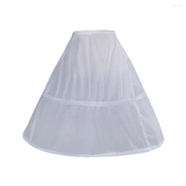 Faldas Una línea de enagua vestido de crinolina nupcial único capa de cintura vestido de bola de boda enagua