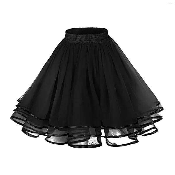 Jupes A-line women jupe tutu extensible mini ballet décontracté à l'écart effectuer une taille élastique polyvalente