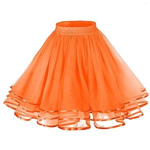 Rokken A-lijn Dames Tutu Rok Veelzijdig Rekbaar Mini Uitlopend Casual Balletvoorstelling Elastische taille Tule Petticoat