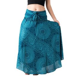 Rokken Allmatch Vrouwen Lange Hippie Bohemian Gypsy Boho Bloemen Elastische Taille Bloemen Halter Rok Falda Sexy De Las 230625