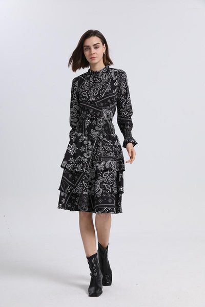 Jupes comme mode femme Paisley imprimer couverture supérieure jupe au genou ensembles coton doux et anti-pliage vêtements en tissu