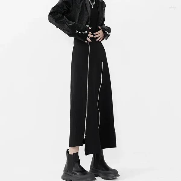 Faldas de las mujeres asimétricas moda y2k faldas de diseño midi personalidad estilo coreano damas pura imperire todo combate streetwear zl453