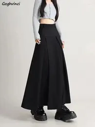 Rokken Herfst A-lijn Zwart Midi Vrouwen Koreaanse Mori-meisje Preppy Plooirok Mujer S-5XL Streetwear Hoge Taille Faldas Largas JK