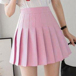 Jupes Automne Jupe Coréenne Shorts Femmes Taille Haute Sexy Mini Jupe École Courte Plissée Kawaii Japonais Rose Jupe Femme Printemps 230413