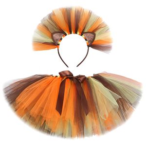 Jupes Bébés Filles Animal Lion Tutu Jupe Tenue pour Enfants Fête D'anniversaire Tulle Jupes Enfants Noël Halloween Costumes avec Arc 230403