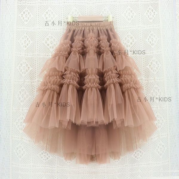 Faldas de encaje dulce para niñas, faldas de pastel con volantes, falda de princesa de cumpleaños para primavera, otoño y verano, ropa elegante para niñas y niños 230510