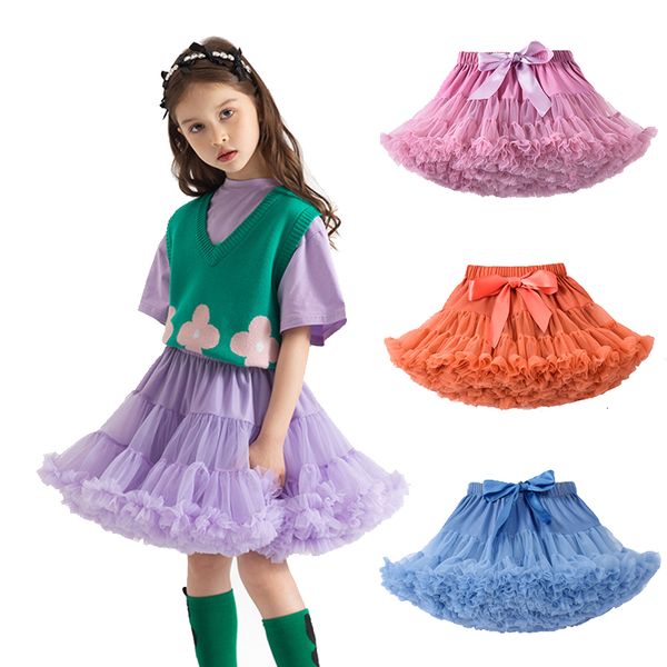 Jupes Bébés Filles Tulle Tutu Jupe Ballerine Pettiskirt Moelleux Enfants Ballet Pour La Fête Danse Princesse Fille Vêtements 1 10Y 230520