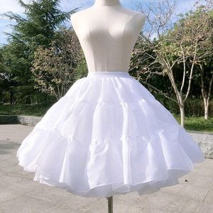 Faldas Vestido de fiesta Falda interior de lolita Falda de mujer kawaii Enagua de cosplay blanca Estilo preppy japonés Enaguas de fiesta con volantes negros lindos