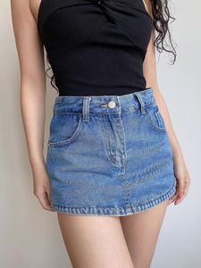 Jupes Beran American Retro Distressed Washed Sexy Taille Haute Jupe courte en jean pour femmes