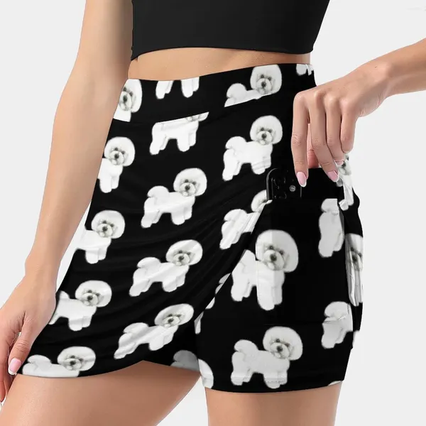 Jupes Bichon Frise Dog Jupe Femme Sport Skort avec poche Mode Style coréen 4XL Chiot