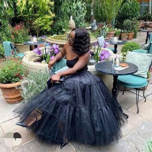 Jupes noires tulle jupe féminine tutu longue fêtard girls élastique taille maxi gonfy personnaliser la couleur et la taille