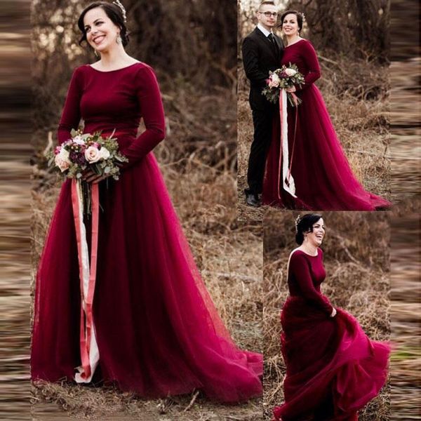 Jupes jupe en tulle de mariée avec train sur mesure longueur de plancher de mariage bordeaux longue Maxi robes de bal de demoiselle d'honneur SaiaSkirts