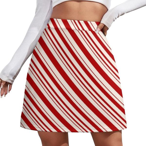 Jupes Candy Cane Christmas Mini jupe Jupe Fashion Vêtements pour femmes Tendance 2024 Girls