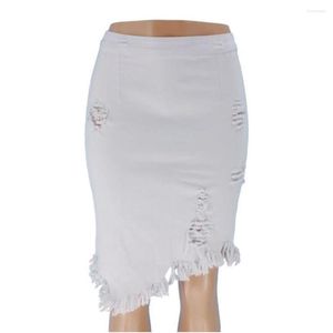 Rokken casual jeans rok dames denim potlood hoge taille witte streetwear mode mini zomer bodycon vrouwelijke saia couro