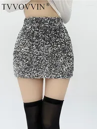 Jupes Celebrity Nomengaga Design Internet enveloppe brillante jupe hipe de femme mince et à la mode A-line courte gboa