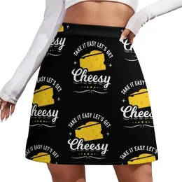 Skirts Cheese Lover Gift - Take It Easy Let's Get Get Cromy Mini Jirt Summer Robe Summer Robe