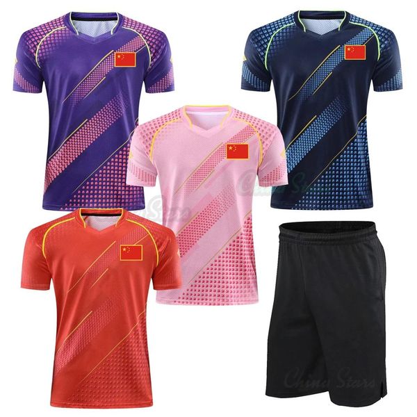 Jupes Chine Uniformes de jeu de tennis de table Hommes Femmes Maillots de ping-pong Kits Filles Garçons Chemise de ping-pong Shorts Vêtements de tennis pour enfants