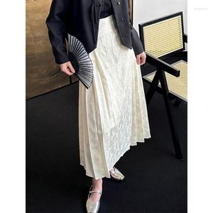 Rokken Chinese stijl rok elegante voortreffelijke jacquard paardengezicht vrouwen