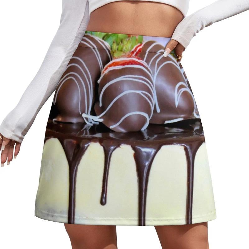 スカートチョコレートケーキ - サウスランドミニスカートミディ女性kpop夏の服女性