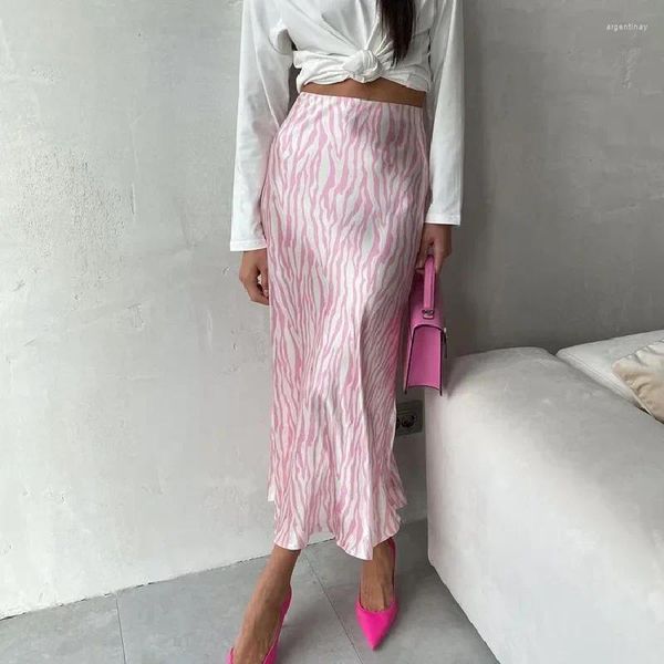 Jupes Clinkly Fashion Slim Print Jupe Femme 2023 Moulante Taille Haute Midi Streetwear Élégant Classique Femme Vêtements