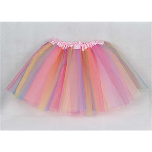 Jupes colorées danse moelleux adulte arc-en-ciel A-ligne été princesse belle Tutu robe de bal des femmes Jupe 2023 G220606