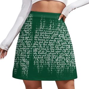 Skirts Cornflake Girl - Soundwave met teksten (voor donkere achtergrond) Mini -rok Zomer shorts Kleding voor