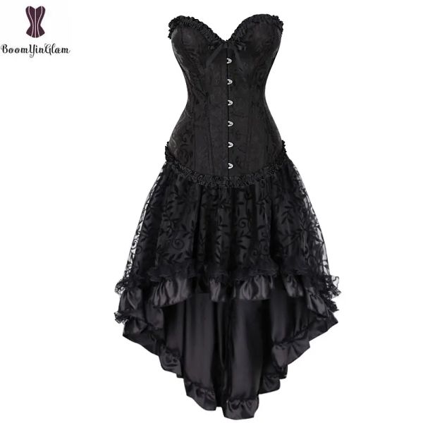 Jupes Corset Robe Costume Bustier Top Jupe Rétro Vintage Cosplay Burlesque Plus Taille Femmes Costume Steampunk Gorset Ensemble Sexy Clubwear