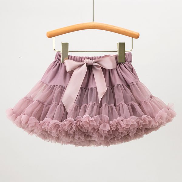 Jupes DE PEACH Printemps Multicolore Bébé Filles Tutu Jupes Enfants Fluffy Ballet Jupe Enfants Princesse Dentelle Tulle Party Dance Jupe 230510