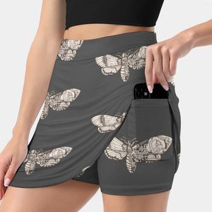 Jupes de la tête de la mort Moth Scifi Jupe de mode coréenne Summer pour les femmes à l'épreuve légère Bogue Sci Fi Machine Buds