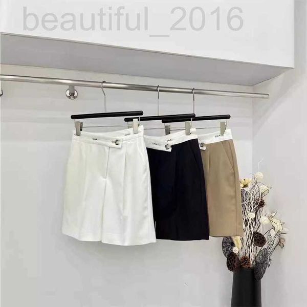 Skirts Designer 2024 Été Nouveau Nanyou Cha Fashion décontractée Sweet Cool Polding Taile Contrast Letter Button Pants QF46