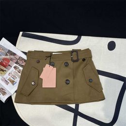Skirts Designer 24 Early Spring Style Fashionable Half Skirt Sweet Cool Cool Melade Color Series Ultra Short Low Wist Skirt