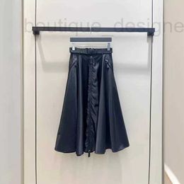 Skirts Designer Bank Cinturón de cintura negra Dragón negro Dragón Falda de longitud media 2024 Spring New Fluffy A-Line Fish Tail plisado UCVL largo