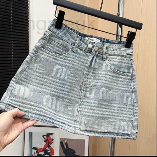 Skirts Designer Brand High Quality of Original Standard Trendy Brand 2024 Denim Jirt New Letter Jacquard Summer W9C6