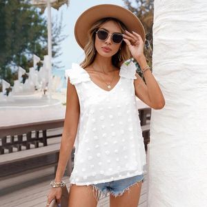 Rokken Dubbellaags Tule V-hals Tanktop Voor Dames Zomer Geborduurd Punt Veelzijdig Bovenkleding Mouwloos 2561317