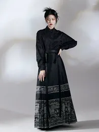 Jupes robe jupe rencontres loisirs traditionnel femmes décontracté Style chinois à la mode cheval face lumière longue universelle