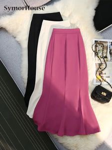 Faldas Falda elegante de sirena para mujer Primavera Verano Cintura alta Moda coreana Midi Trabajo de oficina Trompeta Lápiz Mujer 231019