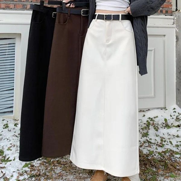 Jupes élégantes pour femmes, Streetwear Harajuku, taille haute, tempérament Vintage, classique, ligne a, jupe décontractée