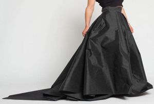 Rokken Engelse stijl baljurk maxi rok zwart hoge taille geplooid lang met sleep gothic dames formeel feest 20225272725