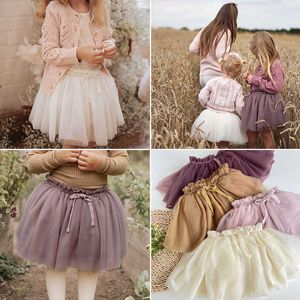 Jupes EnkeliBB Toddler Girl Summer Tutu Jupes Qualité Doux Bébé Fille Fête D'anniversaire Tutus Rose Marron Violet Beige Couleur Bas Enfant T230301