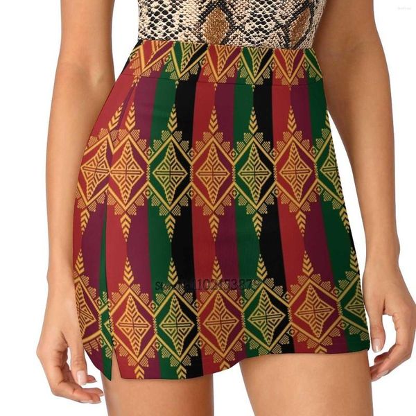 Jupes Motif Tribal Ethnique Philippin - Inaul Femmes Robe Courte Imprimée Double Couche Mini Jupe Sport Cbgl Philippines